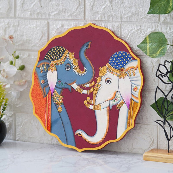 Mystical Maharaja Elephants - Handcrafted Wall Decor